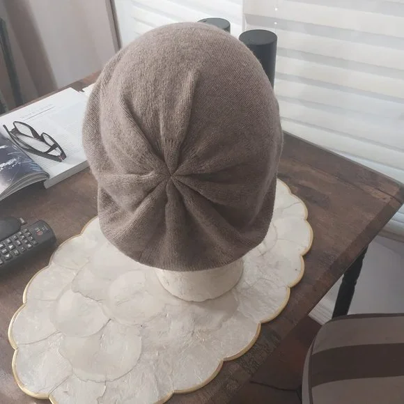 Portolano Tan Ribbed Beret | Size OS - Picture 5 of 6